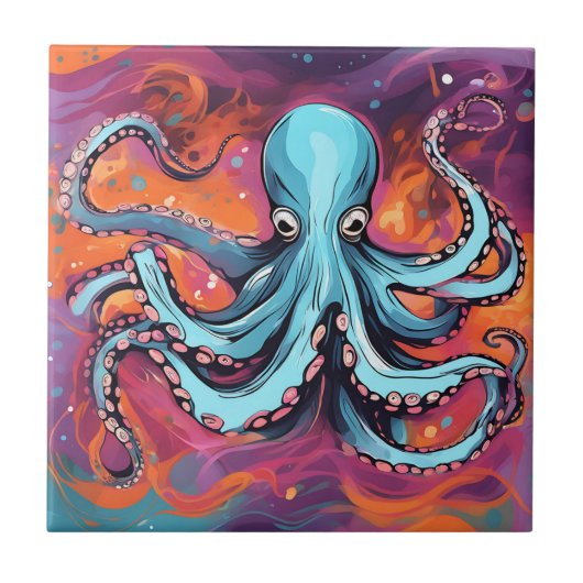 Art Octopus Dream Fliese (Vorderseite)