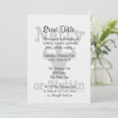 Art oder Nährwertlogowoche Einladung (Stehend Vorderseite)