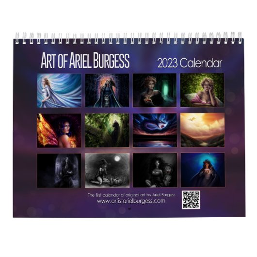 Art of Ariel Burgess 2023 Kalender (Rückseite)
