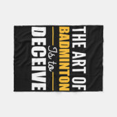 Art of Badminton Badminton Player Fleecedecke (Vorderseite (Horizontal))