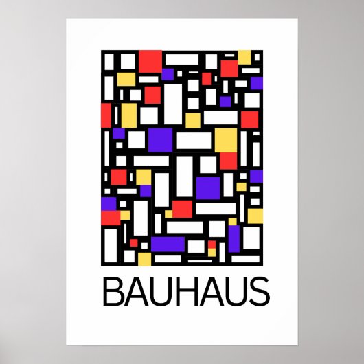 Art of Bauhaus Minimalist Modern Design Poster (Vorne)