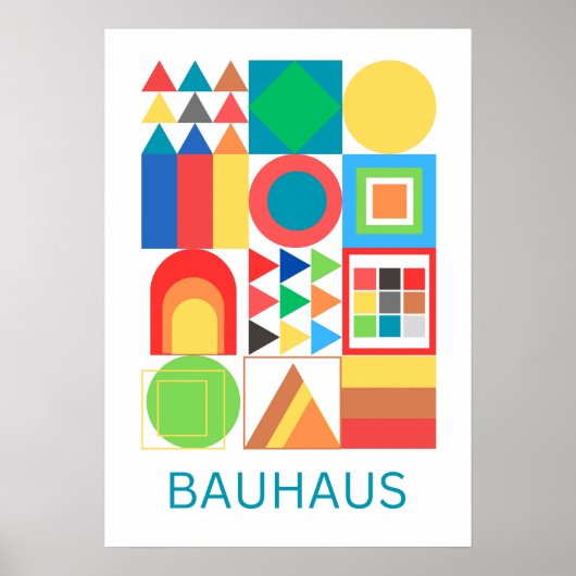 Art of Bauhaus Minimalist Modern Design Poster (Vorne)