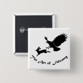 Art of Falconry - Roter Schwanz Hawk Button (Vorne & Hinten)