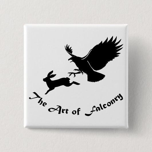Art of Falconry - Roter Schwanz Hawk Button (Vorderseite)