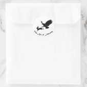 Art of Falconry - Roter Schwanz Hawk Runder Aufkleber (Tasche)
