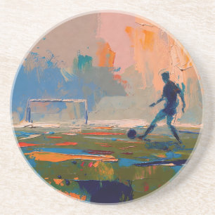 "Art of Football" (Stil 1) Ölmalerei Getränkeuntersetzer