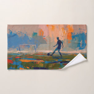 "Art of Football" (Stil 1) Ölmalerei Handtuch