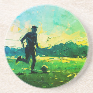 "Art of Football" (Stil 4) Ölmalerei Getränkeuntersetzer