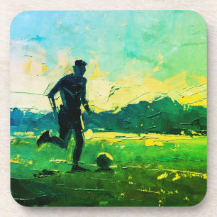 "Art of Football" (Stil 4) Ölmalerei Getränkeuntersetzer