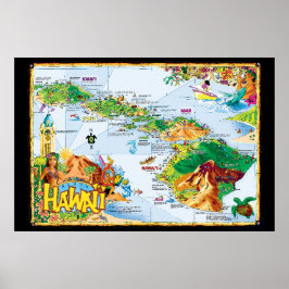 Art of Hawaiian Island Poster - Alle Inseln