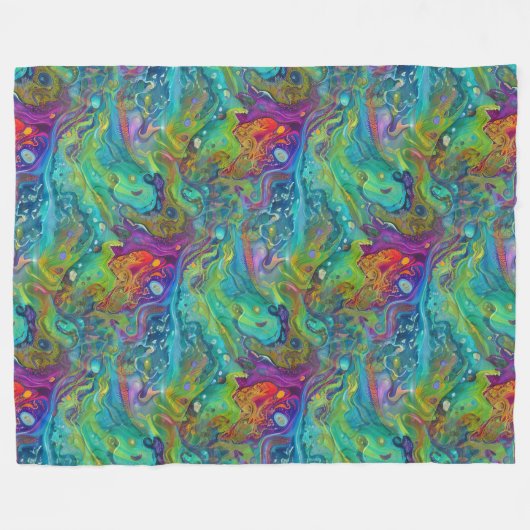 Art of Image Abstraction - nahtloses Muster 2 Fleecedecke (Vorderseite (Horizontal))