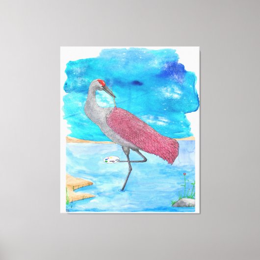 Art of Life Serie Künstlerkran | Funny Flaming Leinwanddruck (Vorderseite)