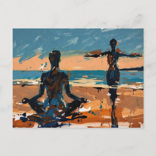 Art of Yoga (#3) Ölgemälde Postkarte (Vorderseite)