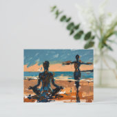 Art of Yoga (#3) Ölgemälde Postkarte (Stehend Vorderseite)