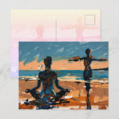 Art of Yoga (#3) Ölgemälde Postkarte (Vorne/Hinten)