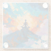 Art of Yoga (#4) Ölgemälde Glasuntersetzer (Rückseite)