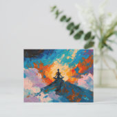 Art of Yoga (#4) Ölgemälde Postkarte (Stehend Vorderseite)