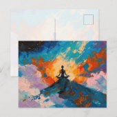 Art of Yoga (#4) Ölgemälde Postkarte (Vorne/Hinten)