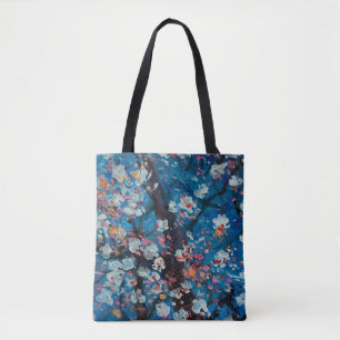 Art Oil Malerei, Kirschblüte Blume, abstrakt, Tasche