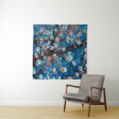 Art oil painting, cherry blossom flower, abstract, wandteppich (Beispiel (Horizontal))