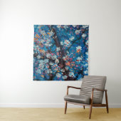 Art oil painting, cherry blossom flower, abstract, wandteppich (Beispiel)
