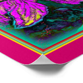 ART-ON-LEINWAND."Hibiskus Hovering" Poster (Ecke)