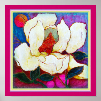 ART-ON-LEINWAND: Magnolia Heat.12"x12" Poster
