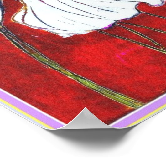 ART-ON-LEINWAND: 'Weißer Nachtanemon' 15"x15" Poster (Ecke)