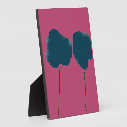 Art on Trees with red background Fotoplatte (Seite)