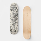 Art on Wheels - Esel von Paul Klee Skateboard (Vorderseite)