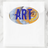 ART OVALER AUFKLEBER (Tasche)