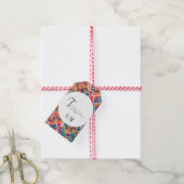 Art Paint Colorful Modern Abstrakt Danke Geschenkanhänger (Mit Garn)