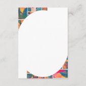 Art Paint Colorful Modern Abstrakt QR Code Wedding Begleitkarte (Rückseite)