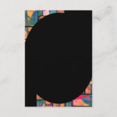 Art Paint Colorful Modern Abstrakt QR Code Wedding Begleitkarte (Rückseite)