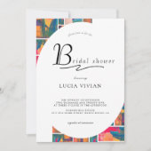 Art Paint Colorful Modern Abstraktes Brautparty Einladung (Vorderseite)