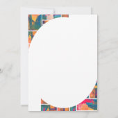 Art Paint Colorful Modern Abstraktes Brautparty Einladung (Rückseite)