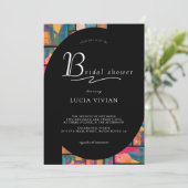 Art Paint Colorful Modern Abstraktes Brautparty Einladung (Stehend Vorderseite)