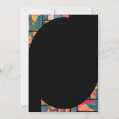 Art Paint Colorful Modern Abstraktes Brautparty Einladung (Rückseite)