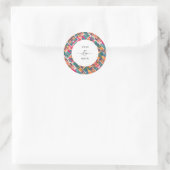 Art Paint Colorful Moderne Abstrakte Hochzeit Runder Aufkleber (Tasche)