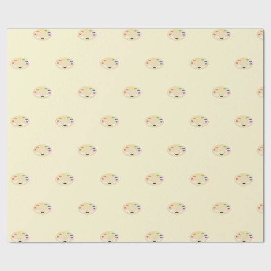 Art Paint Palette Muster Geschenkpapier (Flach)