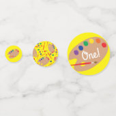 Art Paint Palette Niedlich 1. Geburtstag Party Konfetti (Rückseiten)