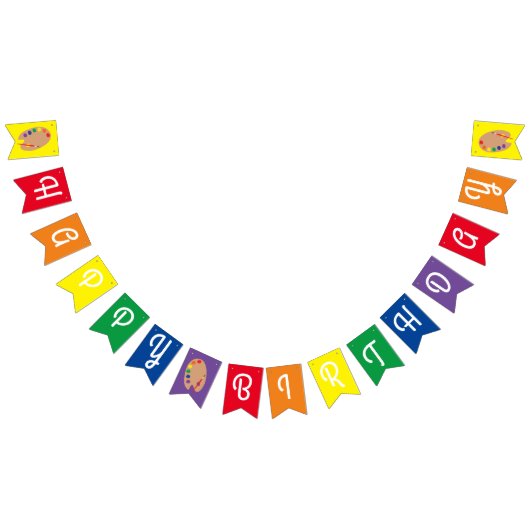 Art Paint Palette Niedlich 1. Geburtstag Party Wimpelkette (Alle)