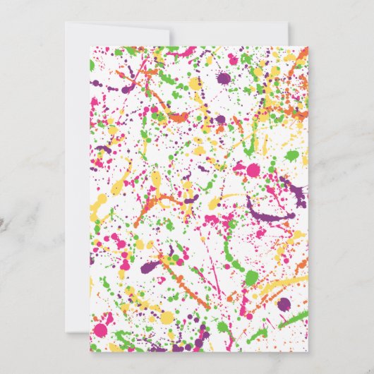 Art Paint Party Einladung (Rückseite)