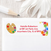 Art Paint Splash Geburtstagsparty Address Labels (Insitu)