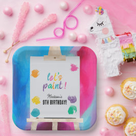 Art Painting Artist Paint Birthday Theme Pappteller