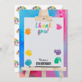 Art Painting Craft Artist Paint Birthday Theme Dankeskarte