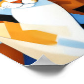 Art Painting Cubist Calico Cat Poster (Ecke)