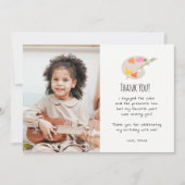 Art Painting Geburtstagsparty Danke Foto Einladung (Vorderseite)