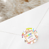 Art Painting Geburtstagsparty Runder Aufkleber