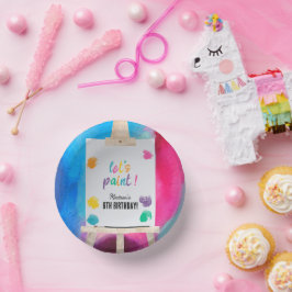 Art Painting Künstler Paint Birthday Thema Pappteller